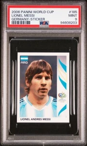2006 Panini World Cup Germany Stickers Soccer #185 Lionel Messi PSA 9 MINT - Picture 1 of 3
