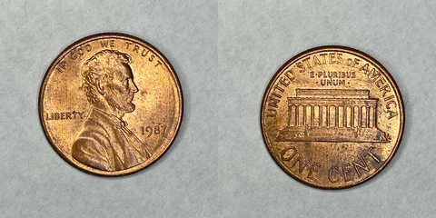 1987 P Lincoln Memorial Cent *** Free Shipping *** Cover
