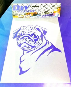 Pug airbrush art craft stencil - Picture 1 of 1