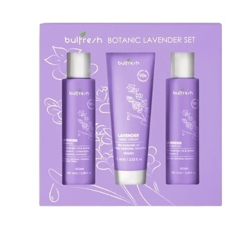 BULFRESH COSMETICS Bulfresh - Geschenkset Lavendel (KLEIN) Duschgel, Handcreme und Shampoo