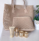 6 Items Estee lauder Re-Nutriv Skincare Gift Set With Tote Bag + Make Up Bag