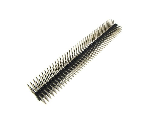 3x40 Pin 2.54mm Triple Row Male Header - Pack Of 5 Straight Headers For Electronics Projects