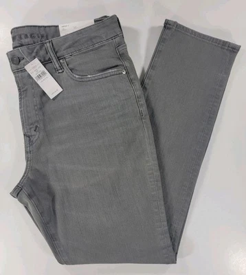NUEVO Pantalones de mezclilla American Eagle para hombre 36x32 gris ajustados rectos Airflex elásticos nuevos con etiquetas Foto 1 de 4
