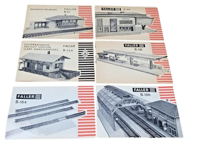 6 folletos de instrucciones de construcción Faller vintage B-97 B-99 B-154 B-181 B-184 B-186 Foto 1 de 4