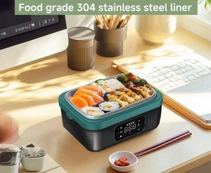 Kabellose Wärme Brotdose Wiederaufladbare Überschrift Brotdose Batteriebetrieben Edelstahl - Bild 1 von 8