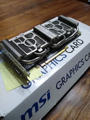 Parts Only MSI GTX 460 Twin Frozr II GPU PCI-E, 2xDVi  Not Working - Image 1 of 4