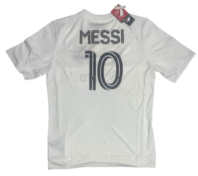 MESSI, ADIDAS WHITE MLS JERSEY, INTER MIAMI, NEW TAG, YOUTH SIZE XLARGE - Image 1 of 2