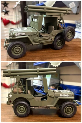 Danbury Mint WW II Rocket Launcher Jeep 1:16 Scale Unboxed (read condition) A193 - image 1 of 4