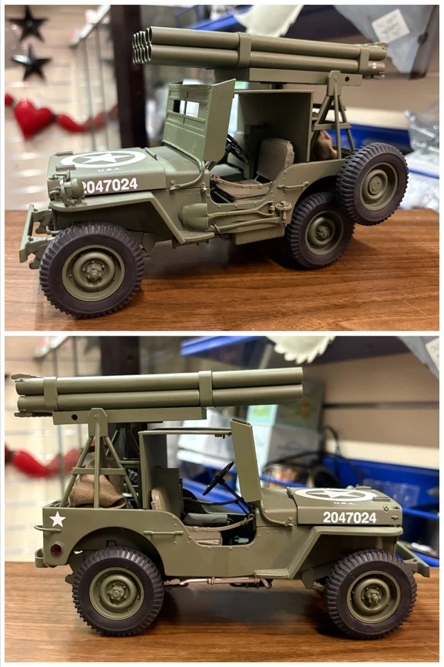 Danbury Mint WW II Rocket Launcher Jeep 1:16 Scale Unboxed (read condition) A193 - Image 1 of 4