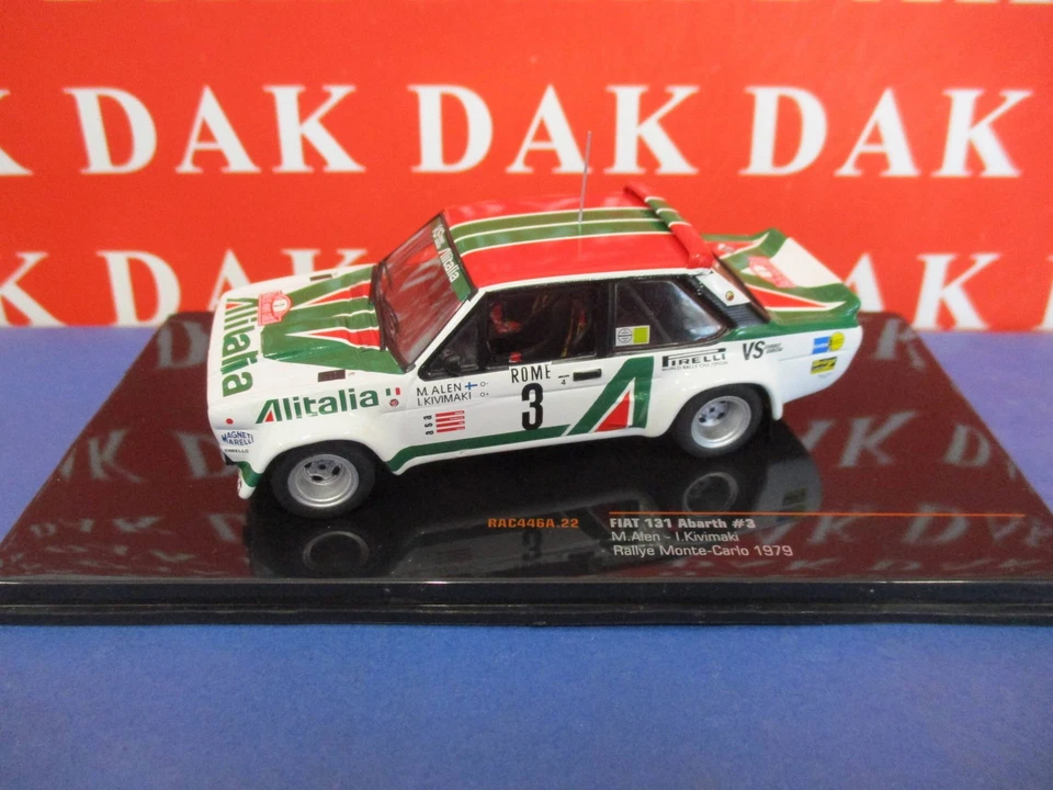 Die cast 1/43 Modellino Auto Fiat 131 Abarth Rally Monte Carlo 1979 M. Alen - Immagine 1 di 4