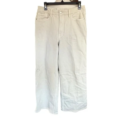 Good American Skate Wide Leg High Rise Jeans GSL802PT White 10/30 Bohemian Boho - Image 1 of 4