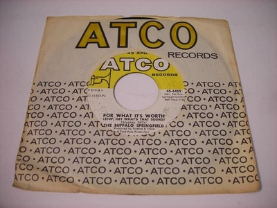 w SLEEVE Buffalo Springfield For What It's Worth / Come Right Out 1966 45rpm Foto 1 de 2