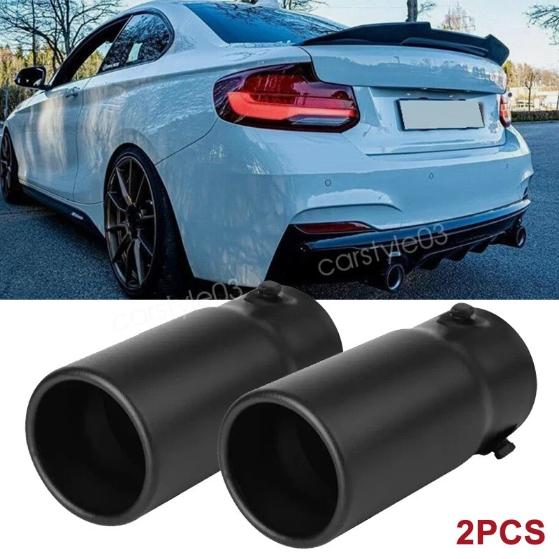 For BMW F22 F23 M Sport 2PCS Steel Black Rear Exhaust Pipe Tail Muffler Tip Foto 1 de 4