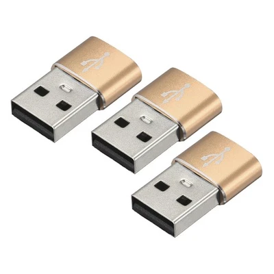 Adattatori da USB C Femmina a USB Maschio Tipo C a USB Convertitori Oro/3 Pezzi - Immagine 1 di 4