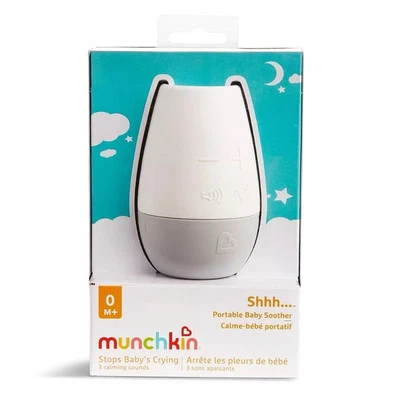 Máquina de sonido chupete portátil para dormir para bebés Munchkin Shhh y luz nocturna Foto 1 de 3