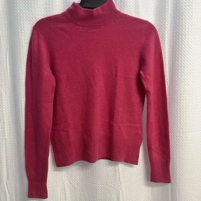 Investments Barbiecore Pink 100% Cashmere Mock Neck Sweater XS - Image 1 of 4