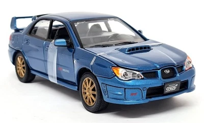 Motormax 1/24 - Subaru Impreza WRX STi Hawk Eye Blue Diecast Model Car - Image 1 of 4