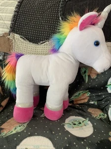Build A Bear BAB 16" White Unicorn Pony Horse Stuff Animal Plushie Toy 2017 - Picture 1 of 5