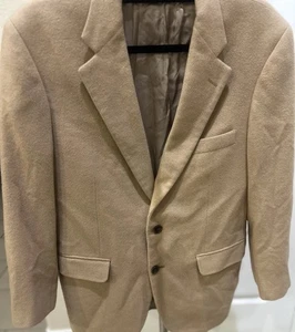 Men’s Brooks Brothers 100% Camel Hair Blazer 40 S Ing Loro Piana Brown Made USA - Picture 1 of 10