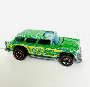 Hot Wheels Redline 1974 Alive 55 Enamel Green Opening Hood Nomad - Picture 1 of 6