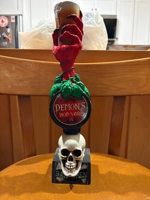 Anheuser Busch Demon’s Hop Yard Beer Tap Handle With Stand - Image 1 of 4