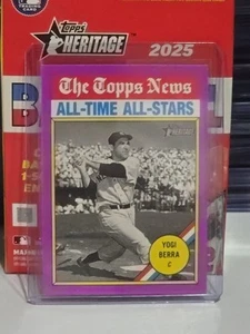 2025 Topps Heritage #344 Topps News Yogi Berra Light Purple Border Parallel - Bild 1 von 2