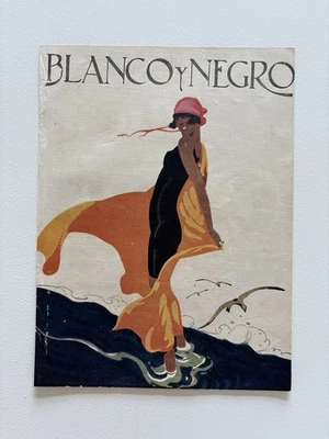 Antique vintage Art Deco Seaside Fashion Cover – Blanco y Negro Magazine - Image 1 of 2