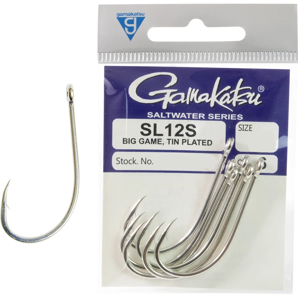 Gamakatsu SL12S Big Game Fishing Hooks Pre Pack Sizes 2 to 10/0 - image 1 of 1