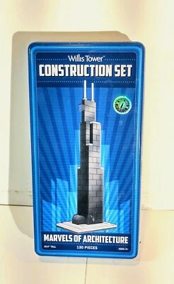 WILLIS TOWER MARVELS OF ARCHITECTURE CONSTRUCTION SET COLLECTORS TIN BOX # 70642 - Image 1 of 4