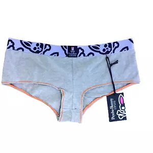 NWT Psycho Bunny Women's Panties Shorts Gray & Orange Size Medium - Picture 1 of 6