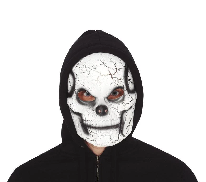 Maschera teschio bianco in PVC - Immagine 1 di 1