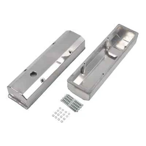 Fabricated Tall Valve Covers 1/4" Billet Rail For 1958-86 SBC Chevy 350 383 400 - Picture 1 of 3