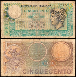 Italy 500 Lire P#95 (1976) Repubblica Italiana VF - Picture 1 of 1