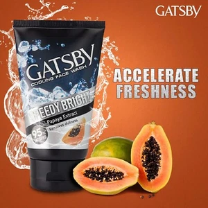 Gatsby Cooling Face Wash - Clear Whitening, Contains Papaya & Yam Bean Extracts - Picture 1 of 7