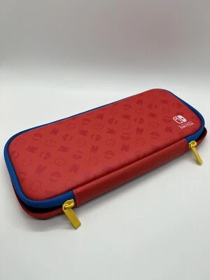 Mario Edición Roja y Azul Nintendo Switch Slim Juego Viaje Estuche de Transporte! Foto 1 de 3