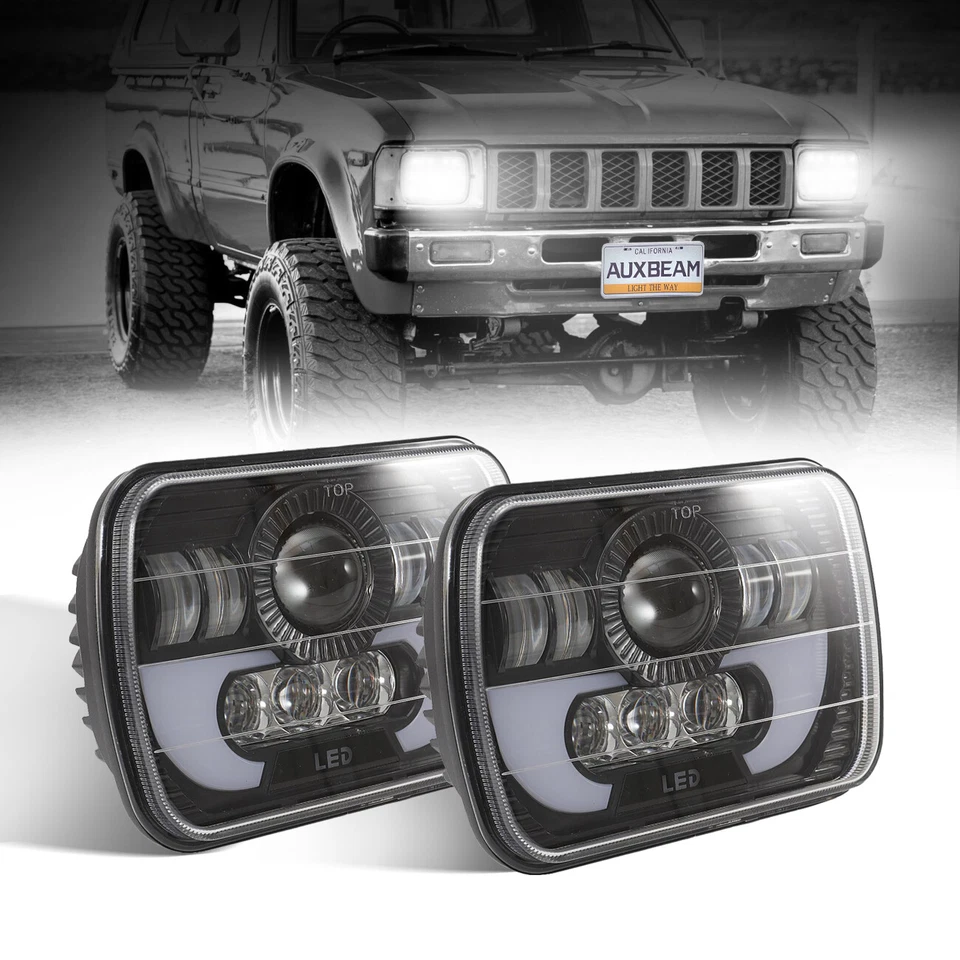 Proyector de faros LED 7x6" 5x7" haz alto DRL para Ford Bronco II Aerostar EE. UU. Foto 1 de 4