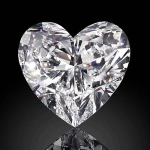 Lab-Grown Certified 2Ct Heart Cut D-Color Diamond Loose FL-Clarity Gemstone 4AUG - Picture 1 of 13