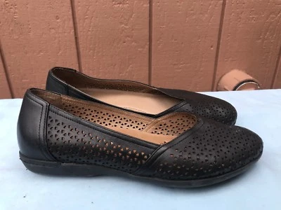 Sapatilhas femininas Neely em excelente estado usado couro preto granulado 37 EUA 6.5-7 MSRP $145 A6 - Imagem 1 de 4