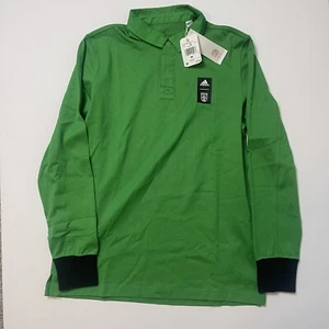 Men's Adidas Branded Green Long Sleeved Austin FC Travel Polo Shirt Size M - Picture 1 of 6