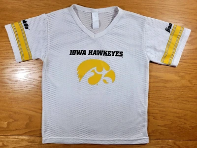 Camiseta de fútbol americano Iowa Hawkeyes juvenil mediana blanca dorada niños informal malla atlética Foto 1 de 4