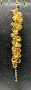 Vintage Lia Sophia Chunky Gold Tone Chunky Heavy Retired Bracelet - Picture 1 of 3