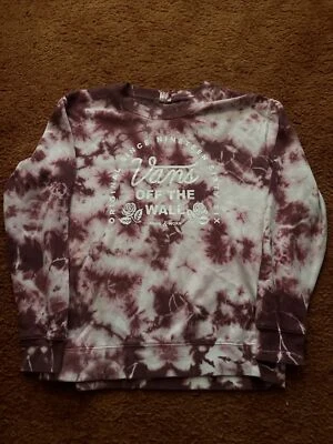 Vans Off The Wall Tie Die Sudadera Adulto XS Blanco Vino Rojo Manga Larga Foto 1 de 3
