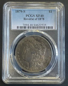 1879 S, Reverse of 1878, Morgan Silver Dollar $1 PCGS XF-40, Semi-Key Date Coin - Picture 1 of 4