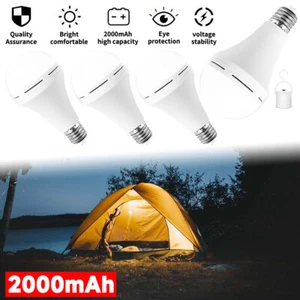 4Pcs LED Rechargeable Emergency Light Bulb 12W Equivalent 2000mAh Battery Backup - Picture 1 of 13