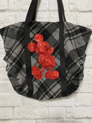 Bolso de Mano de Franela Disney Parks Walt Disney World Navidad Lentejuelas Mickey Mouse Foto 1 de 4