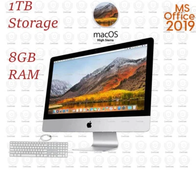 Apple iMac 21.5" Desktop Computer 8GB 1TB High Sierra Office19 NEWARK NJ PICKUP - Image 1 of 3