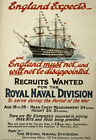 W99 Vintage WWI British Royal Navy War Recruitment Poster Re-Print WW1 A4