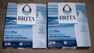 2 Boxes Brita Plus Replacement 2 Filters Each Box Factory Sealed - Picture 1 of 2