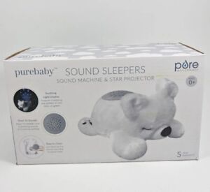 Pure Enrichment PureBaby Sound Sleeper Sound Machine & Star Projector White Bear
