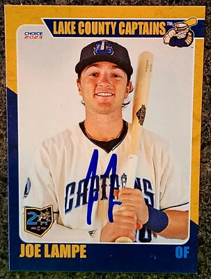 Joe Lampe Signed IP 2023 Lake County Captains Card #25 Cleveland Guardians! - Image 1 of 2